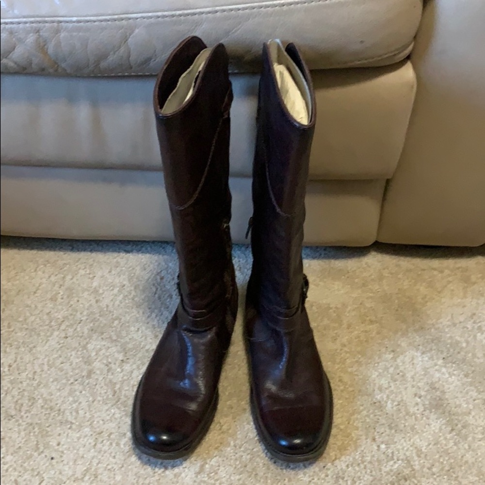 Frye dark brown Tall boots Sz 8